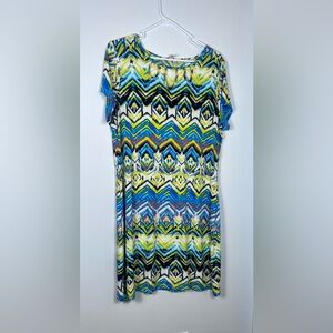 Madison Plus Size Chevron Short Dress EXC